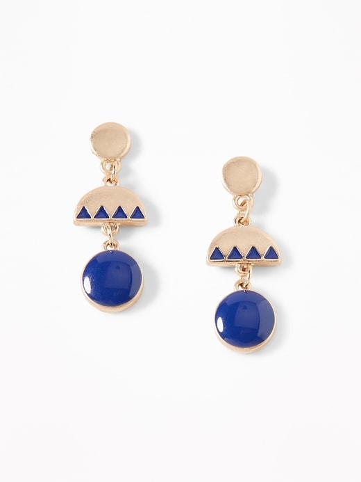 Half-disc Drop Earrings For Women