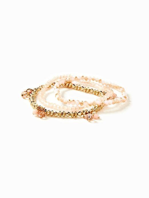 Old Navy Beaded Stretch Bracelet For Women - First Blush