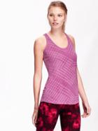 Old Navy Womens Burnout Tank Size M - Purple Pizazz Poly