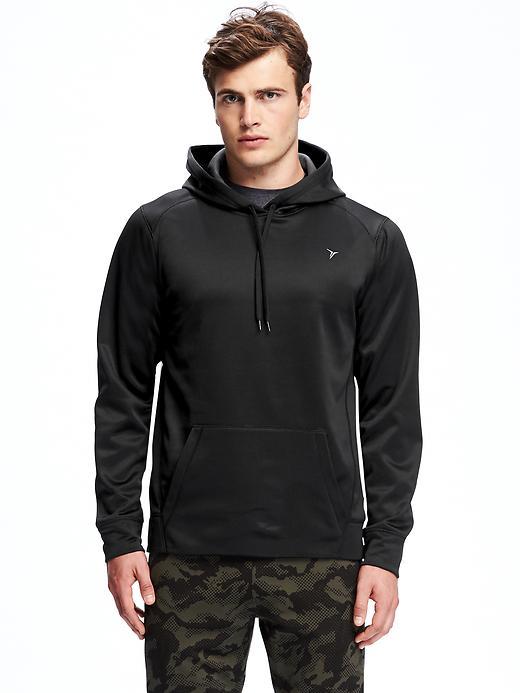 Old Navy Go Dry Cool Graphic Fleece Hoodie For Men - Black