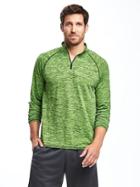 Old Navy Mens Go Dry 1/4 Zip Pullover - Neon Spark