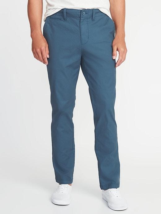 Old Navy Mens Straight Lived-in Built-in Flex Khakis For Men Bodies Of Water Size 44w