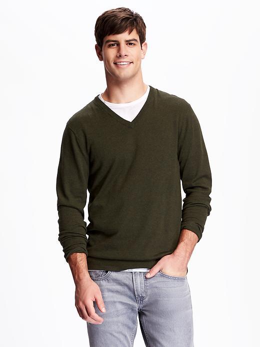 Old Navy V Neck Sweater For Men - Olive