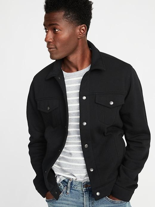 Fleece Trucker Jacket For Men