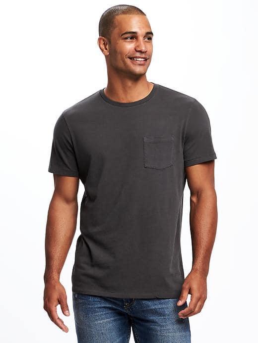 Old Navy Garment Dyed Crew Neck Tee For Men - Darkroom