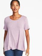 Old Navy Womens Soft-spun Luxe Swing Tee For Women Lilac Opal Size S