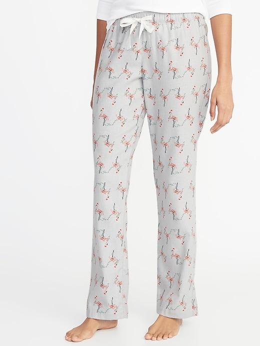 Old Navy Womens Patterned Flannel Sleep Pants For Women Flamingo Size L
