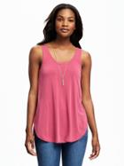 Old Navy Sueded Double Scoop Tank For Women - Pink Tangiers
