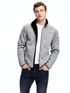 Old Navy Mock Neck Full Zip Jacket For Men - Creme De La Creme