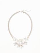 Old Navy Crystal Cluster Pendant For Women - Silver