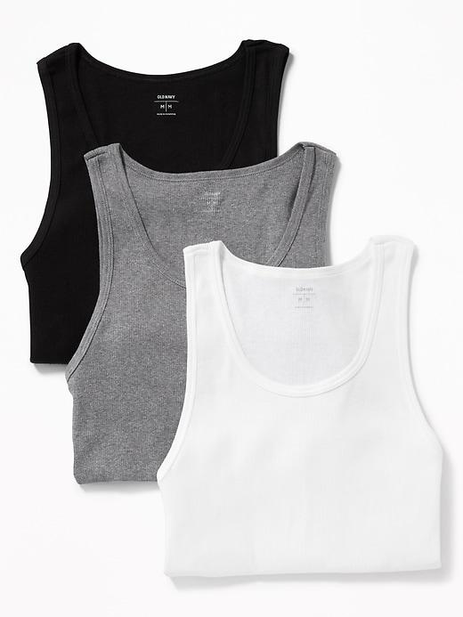 Old Navy Mens Rib-knit Tank 3-pack For Men Basic Multi Pack Size Xxl
