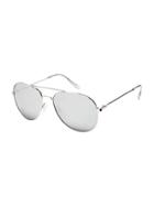Old Navy Wire Frame Aviator Sunglasses For Women - Silver