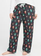Old Navy Womens Patterned Plus-size Flannel Sleep Pants Penguin Size 1x