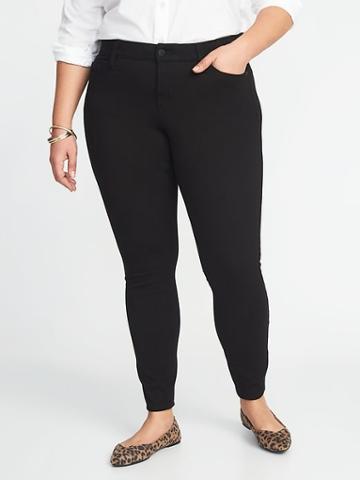 Old Navy Womens High-rise Secret-slim Plus-size Rockstar 24/7 Jeans Blackjack Size 16