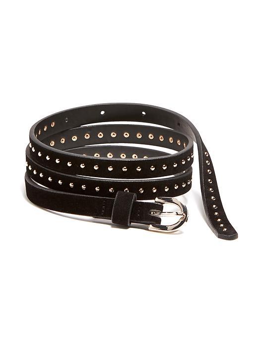 Old Navy Studded Skinny Belt For Women - Black