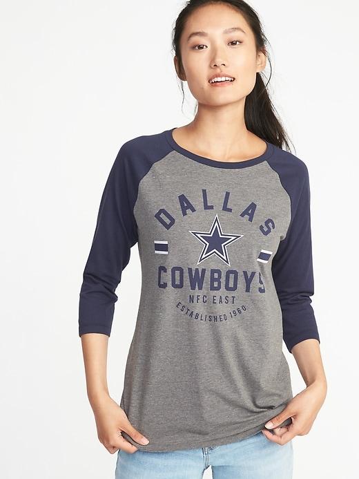 Old Navy Womens Nfl Raglan Tee For Women Dallas Cowboys Size L