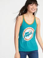Old Navy Womens Nfl Retro-team Racerback Tank For Women Dolphins Size M