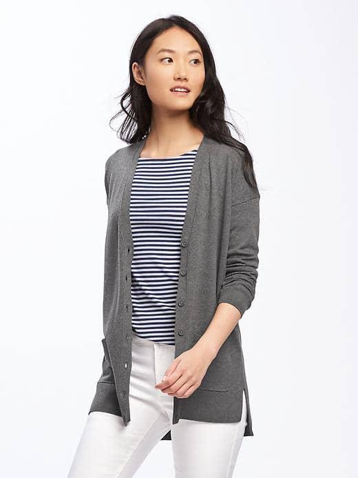 Old Navy Boyfriend Cardi For Women - Graphite Heather