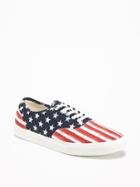 Old Navy Lace Up Canvas Sneakers For Men - Americana