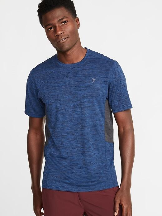 Old Navy Mens Go-fresh Anti-odor Tee For Men Blue Camouflage Size L
