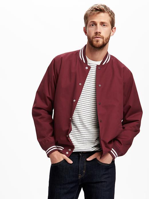 Old Navy Varsity Style Bomber Jacket For Men - Raisin Arizona