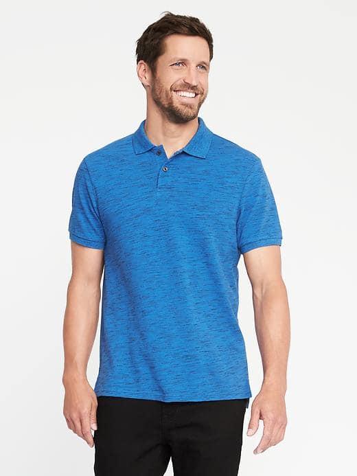 Old Navy Built In Flex Pro Polo For Men - Crystal Blue Persuasion