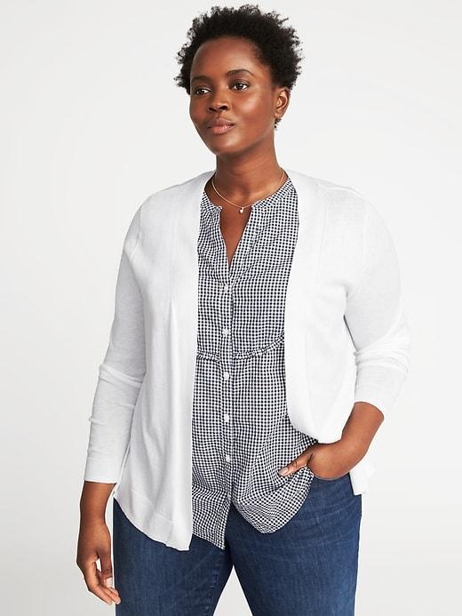 Old Navy Womens Plus-size Open-front Sweater Calla Lilies Size 1x
