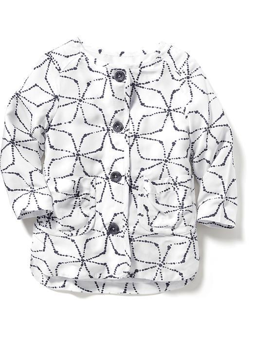 Old Navy Printed Poplin Shirt Jacket - Geo Floral