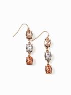 Old Navy Blush Tone Crystal Drop Earrings For Women - Coral Blush