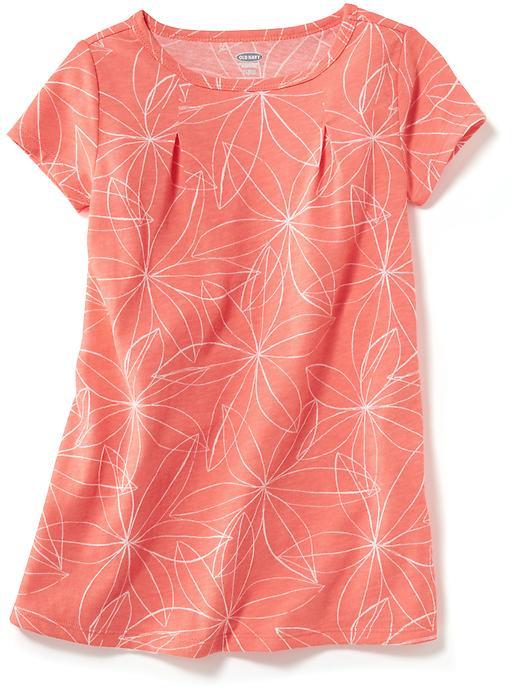 Old Navy T Shirt Swing Dress - Pink Floral