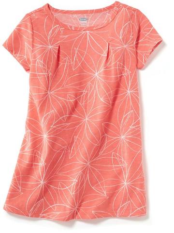 Old Navy T Shirt Swing Dress - Pink Floral
