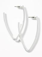 Old Navy  V-hoop Earrings For Women Silver Size One Size