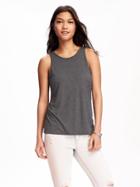 Old Navy Relaxed Tulip Back Tank For Women - Charcoal