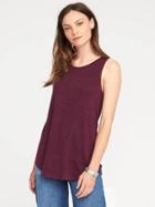 Old Navy High Neck Brushed Knit Swing Tank For Women - Winter Wine