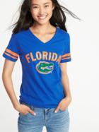 Old Navy Womens College Team Sleeve-stripe Tee For Women Florida Size Xxl