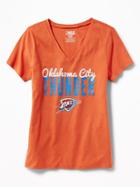 Old Navy Womens Nba Team V-neck Tee For Women Thunder Size Xl
