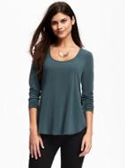 Old Navy Relaxed Tulip Hem Tee For Women - Glorious Pine