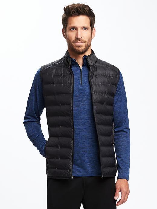 Old Navy Go Warm Insulated Zip Vest For Men - Black