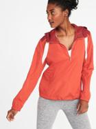 Old Navy Womens Go-h2o Water-resistant Hooded Anorak For Women Red Size M