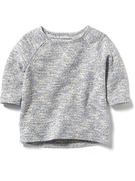 Old Navy Marled Sweater Knit Sweatshirt - Blue Multi