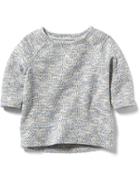 Old Navy Marled Sweater Knit Sweatshirt - Blue Multi