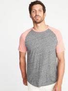 Old Navy Mens Soft-washed Color-block Raglan Tee For Men Briquette Size M