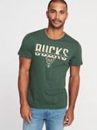Old Navy Mens Nba Team Graphic Tee For Men Bucks Size S