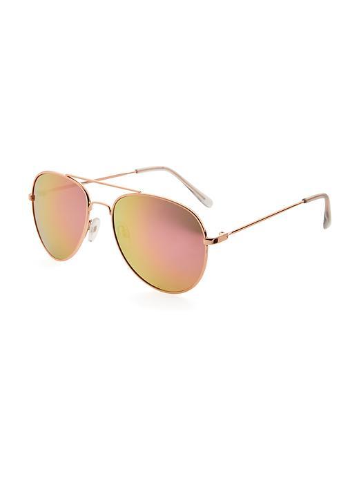 Old Navy Classic Aviator Style Sunglasses For Women - Sunset Pink