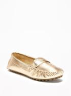 Old Navy Driving Loafers For Women - Light Gold Rush