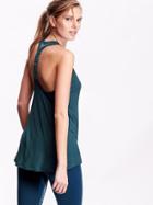 Old Navy Womens Go Dry Racerback Tanks Size M - Kelp Forest