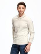 Old Navy Shawl Collar Pullover For Men - Oatmeal