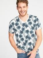 Old Navy Mens Soft-washed Printed V-neck Tee For Men Palm Trees Size Xl