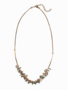 Old Navy Womens Fringed-bead Chain Necklace For Women Teal Away Size One Size