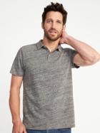 Old Navy Mens Soft-washed Slub-knit Polo For Men Heather Gray Size L